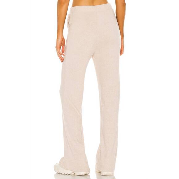 NEW LBLC THE LABEL erin wide leg ribbed cozy pant in oatmeal - Picture 2 of 4